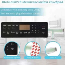 Range Membrane Switch Touchpad Overlay For Samsung # DG34-00027B DG34-00027A 