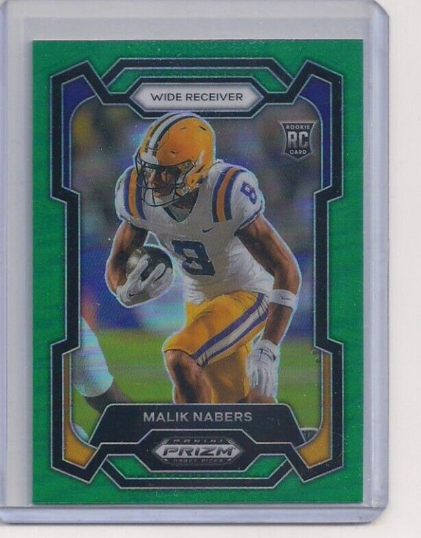 2024 Panini Prizm Draft Picks Green Prizm Malik Nabers RC
