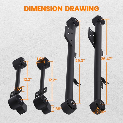 Control Arm Trailing Arms Kit for Nissan Pathfinder 1997-2004 Rear Lower Upper - Picture 5 of 12