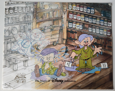 DISNEY HAND PAINTED ANIMATION GALLERY CEL 2005 DOPEY SNOW
