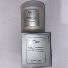 Torc Vanilla And Coconut Luxury Irish ?? Scented Hand Poured Candle 50 Hours