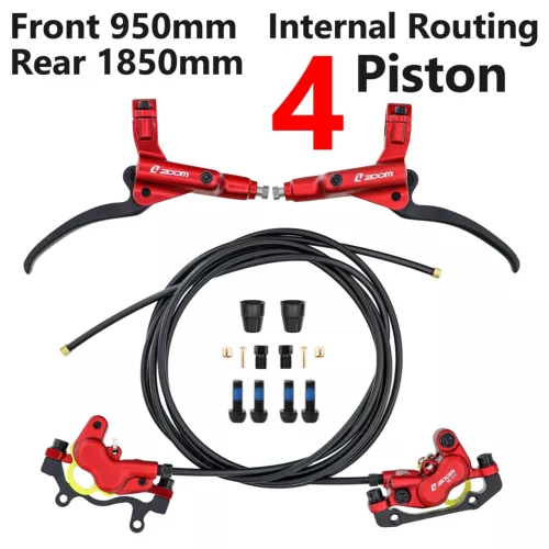 ZOOM HB876 MTB Bike 4-Piston MTB Hydraulic Disc Brake Set 850/1500MM - Picture 16 of 20