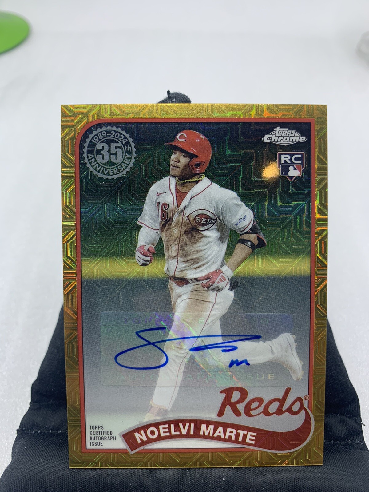 2024 Topps Series 1 NOELVI MARTE AUTO RC Silver Pack GOLD Mojo /50 CIN REDS F1