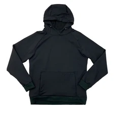 Raingoat Hoodie Mens M Medium Black Weatherproof Performance Pullover Sweatshirt