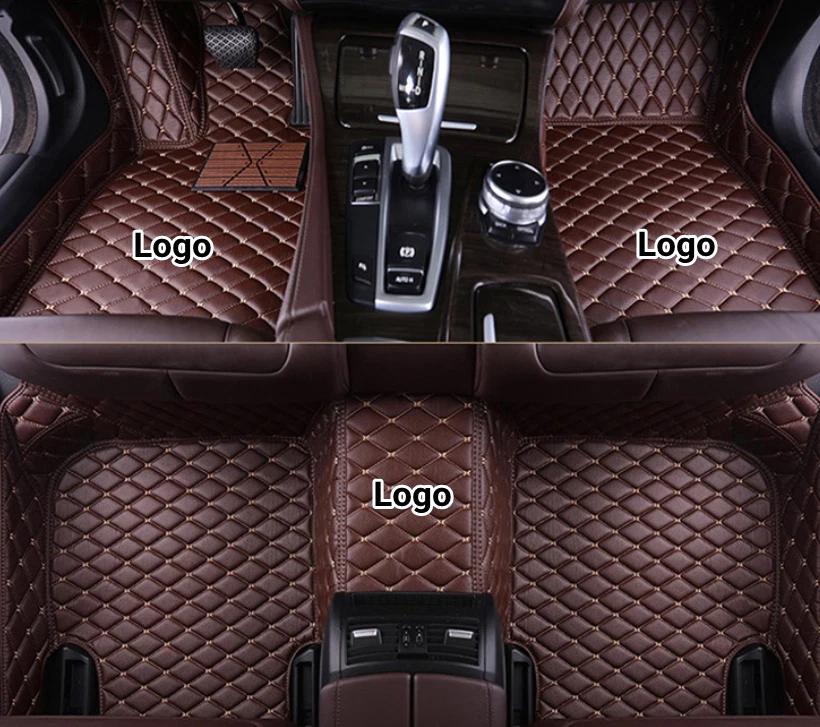 For Volvo Car Floor Mats Carpet All Models PU Leather Luxury 2 Rows Auto Pad Foto 2 de 4