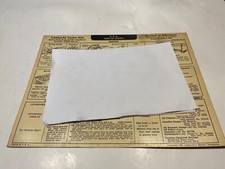 1935 Cadillac Twelve Model 370d 146 Series 40 Aea Tune Up System Card