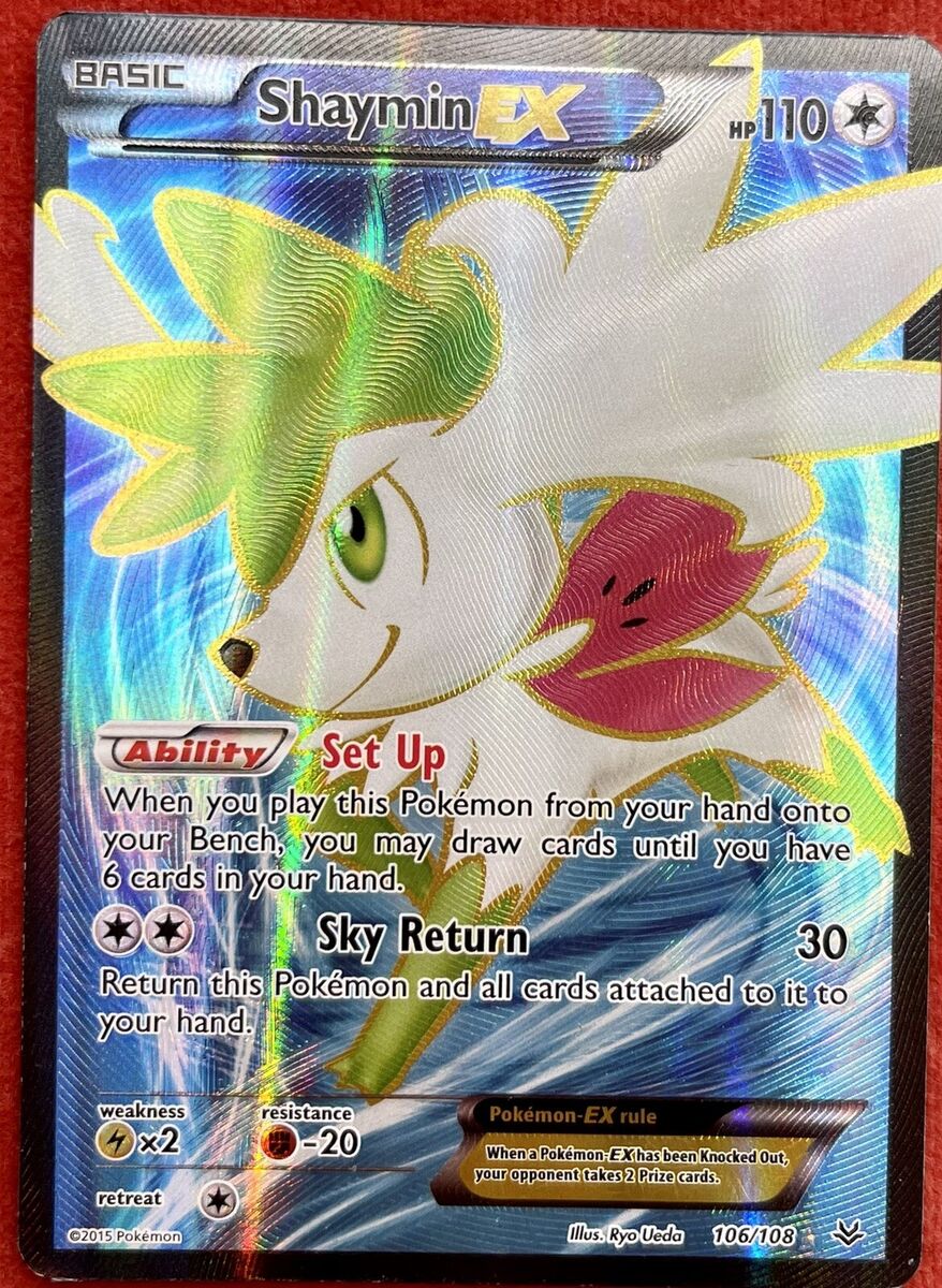 Pokémon Shaymin EX 106/108 Card carta ultra rara Céus estrondosos Original  COPAG