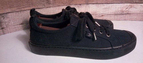 Cariuma OCA Low Womens Size US 8.5 Triple Black Canvas Lace Up Sneaker Shoes - Picture 4 of 9