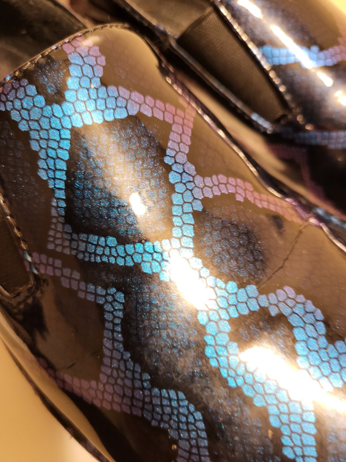 Spring Step Ferrara-Racer Blue Phython Print Pate… - image 4