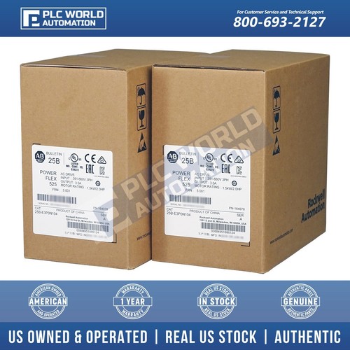 Allen Bradley 25B-E3P0N104 Ser A PowerFlex 525 AC Drive 1.5kW 2Hp, New Sealed - Picture 4 of 6