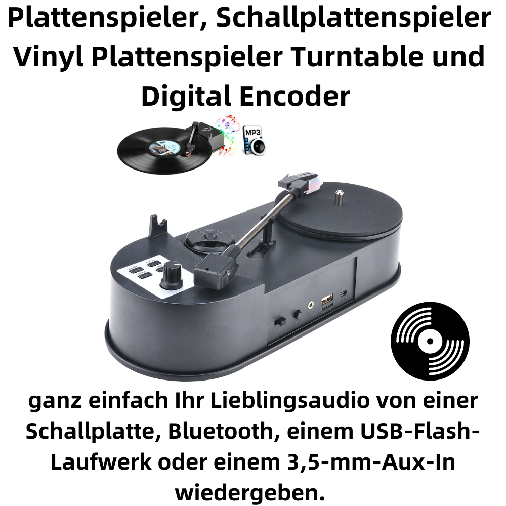 B08D HIFI Rekordspieler Plattenspieler Turntable Mp3 Konverter In USB Micro Sd