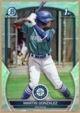 2023 Bowman Chrome Prospects Lunar Glow Refractors #BCP28 Martin Gonzalez