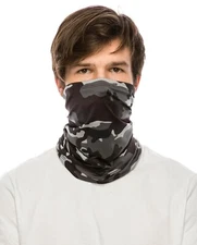 Tube Neck Gaiter for Men Women Face Mask Cover w Adjustable Elastic Made In USA