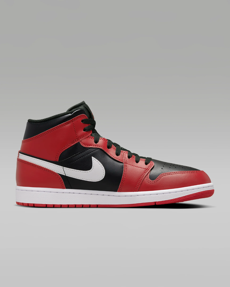 Nike Air Jordan 1 Mid DQ8426-061 Black Gym Red White Men's Shoes