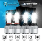 IRONWALLS 9005 9006 LED Headlights Kit Bulbs 6500K High Low Beam Super White COB