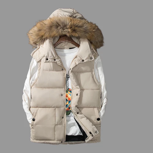 New Mens Winter Padded Puffer Sleeveless Coat Warm Hooded Vest Quilted Jacket - Picture 13 of 17