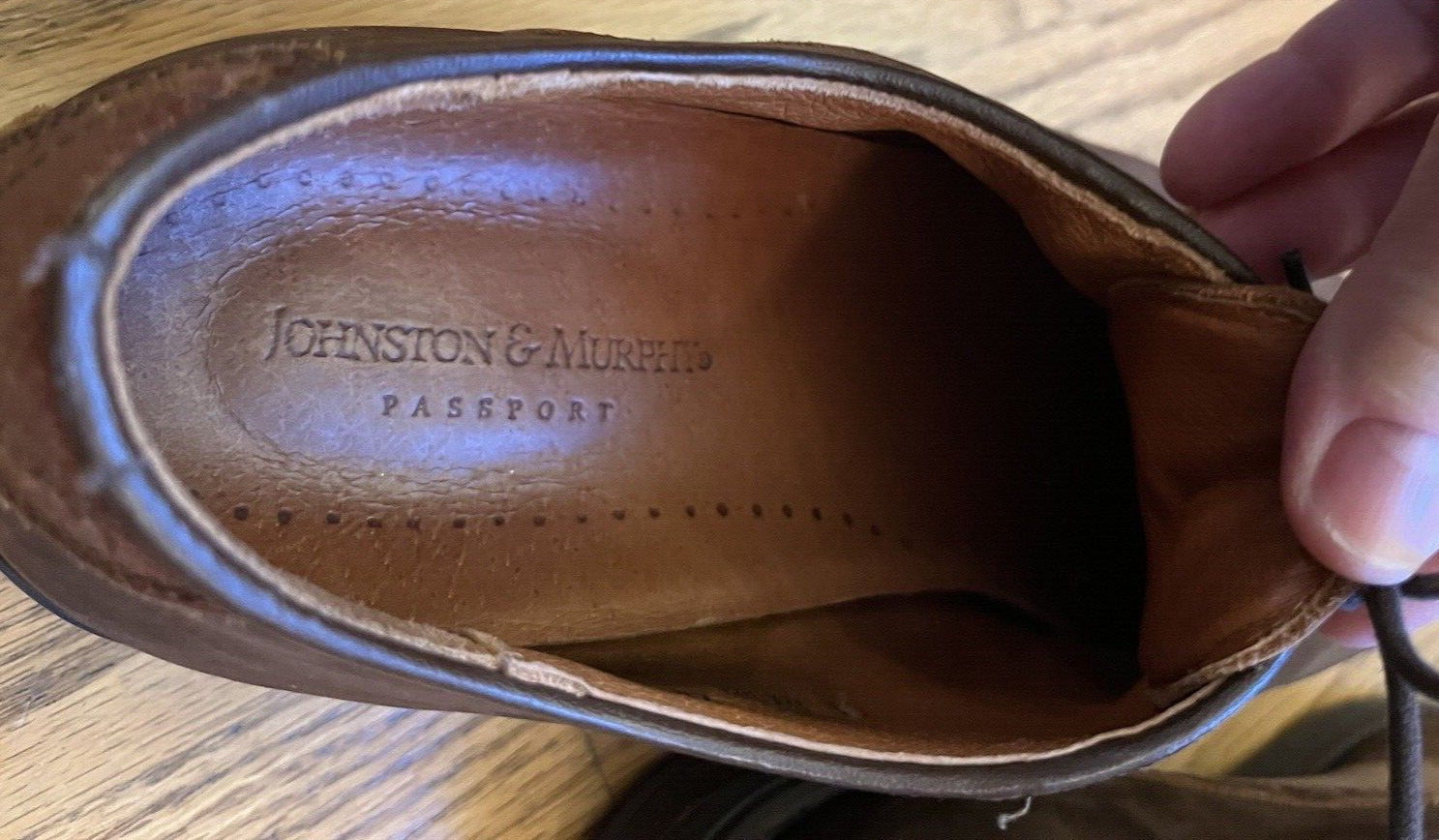 SAOLA Scarpe eleganti Johnston & Murphy Passport bicolore pelle marrone uomo pizzo taglia 11 M