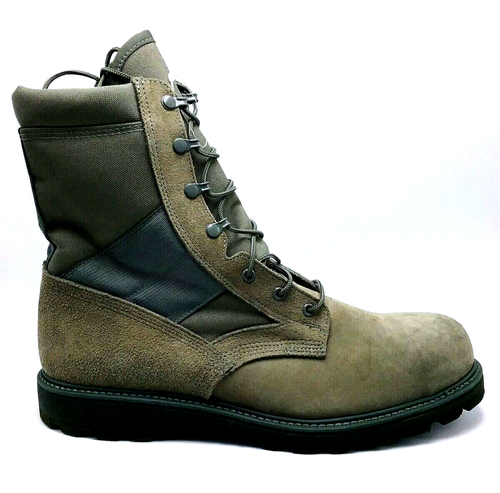 UFCW Mondo Mens US 15,5 N Green Leather Suede Vibram Sole Military Combat Boots - Picture 2 of 11