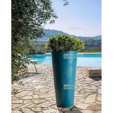 Vaso in terracotta azzurro moderno design no resina no plastica casa giardino