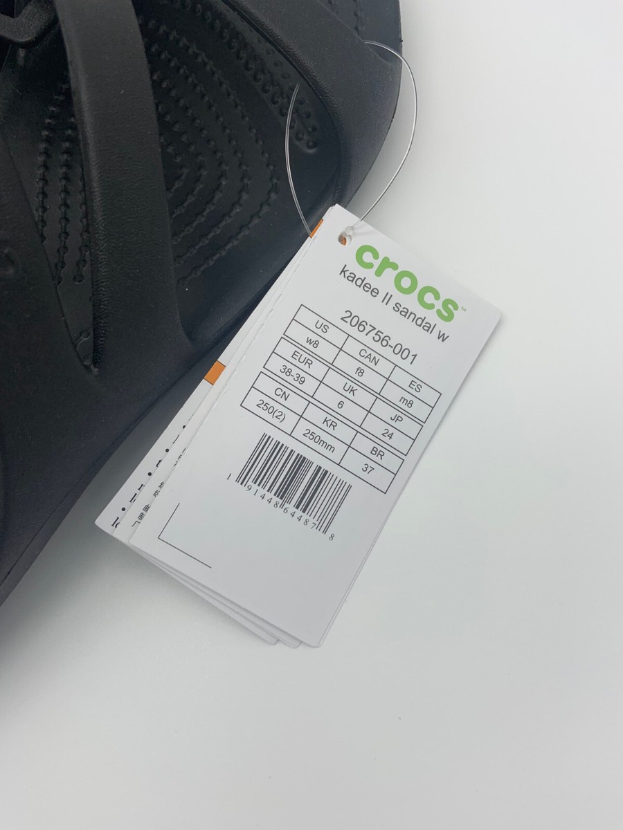 NEW* Womens Crocs Kadee II Black Strappy Sandals Relaxed Fit - W8