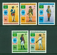 Mauritania Scott #341//C162 MNH US Bicentennial Soldiers CV$16+