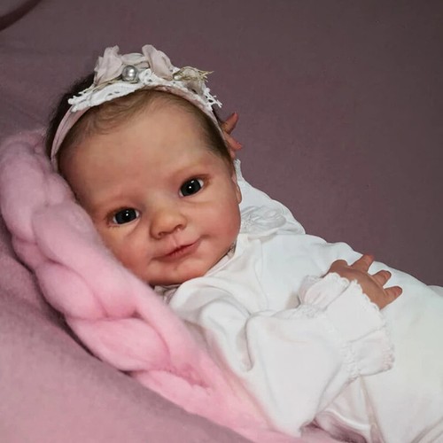 19" Unpainted Reborn Doll Kit Fresh Color Mold with Cloth Body Eyes Unassembled - Picture 6 of 11