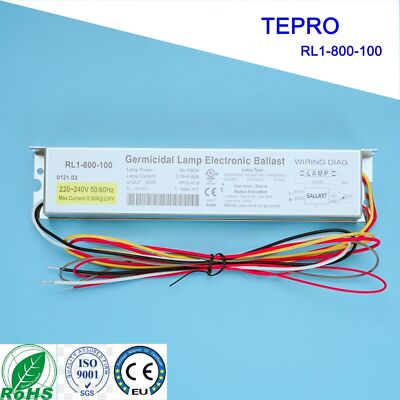 TEPRO RL1-800-100 220-240V 40-100W ontkiemingslamp elektronische voorschakelapparaten voor UV-lamp GPH436T5HO GPH846T5HO GPH893T5HO GHO36T5 TUV75WHO TL100W