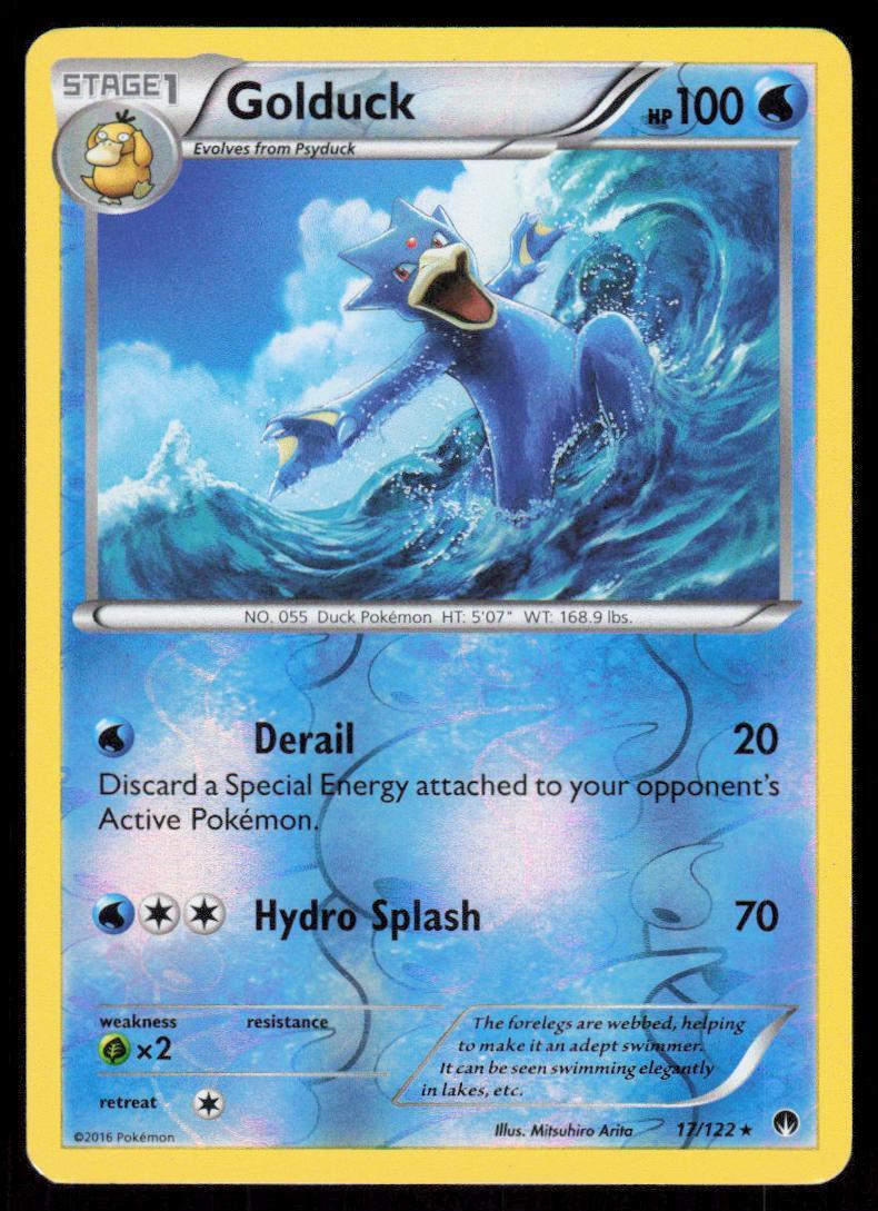 Golduck 17/122 Reverse Holo Rare Pokemon XY - BREAKpoint LP