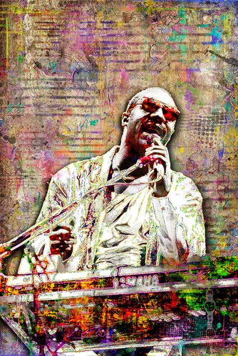 Stevie Wonder Poster, Stevie Wonder Tribute Fine Art - Bild 1 von 5