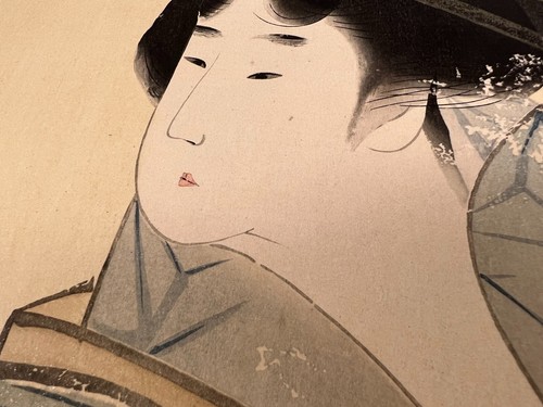 Japanese Woodblock Print “Senmen Bijinzu” Katsushika Hokusai Ukiyo-e Ha Gashu - Picture 7 of 9