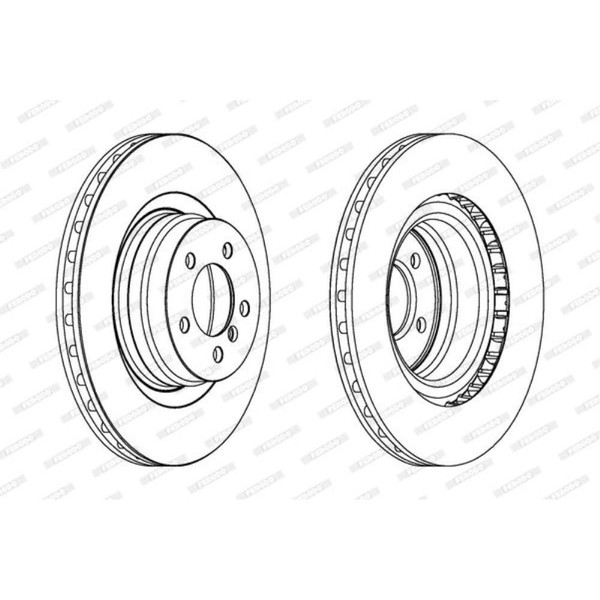 Ferodo 2X Bremsscheibe Vorne Ø360 Mm BelüFtet FüR Land Rover Range LM 3.6 D 4X4-image