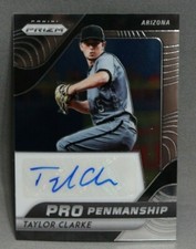 2020 Panini Prizm Pro Penmanship Taylor Clarke Baseball Card #PP-TC