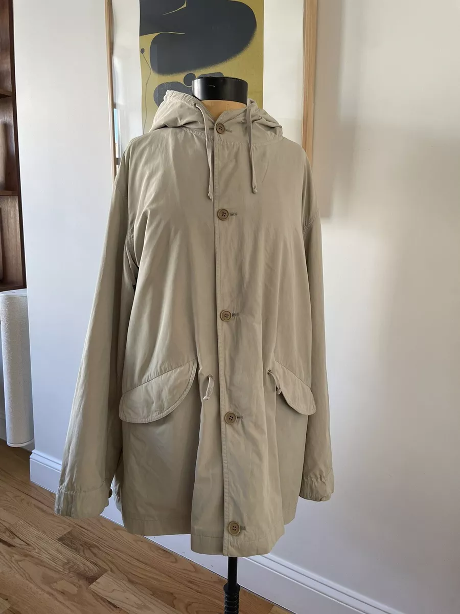 Men’s Vtg Late 90s Helmut Lang Parka, Alpaca liner sz 52 Made In Italy