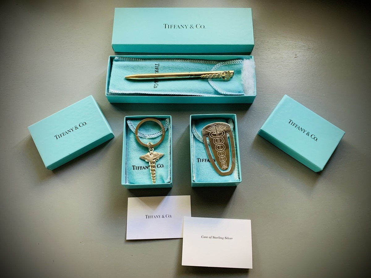 Tiffany & Co. ***Medical Caduceus Set: Ballpoint Pen/Key Ring