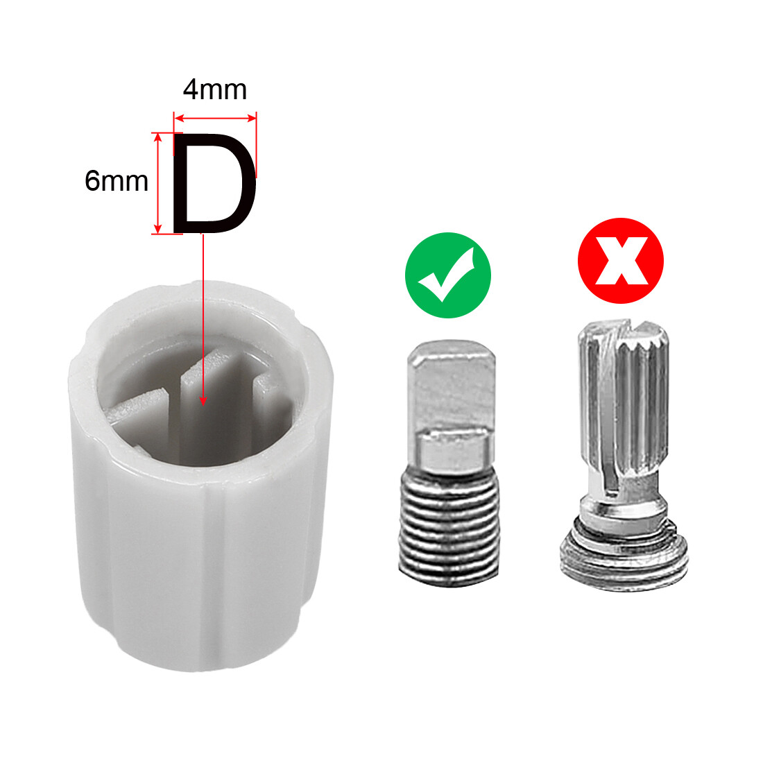 10pz D tipo 6mm potenziometro manopole controllo per chitarra Volume Tono nero