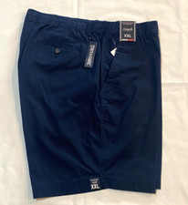 NWT-Roundtree Yorke Casuals Men's Straight Fit pullup Shorts-Navy-2XL