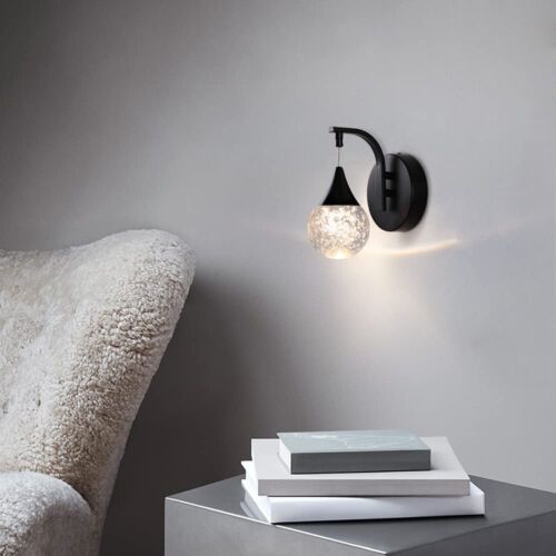 Modern Wall Light Fixtures, 5W LED Dimmable Wall Sconces, Indoor Crystal Bubb... - Picture 2 of 7