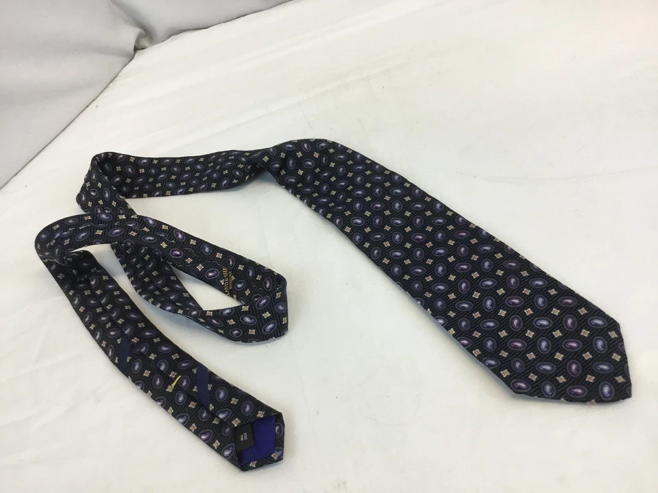 Галстук Holland & Sherry синий пейсли шелк США ношение один раз 3,5 дюйма YGI G9-557 - Изображение 2 из 4