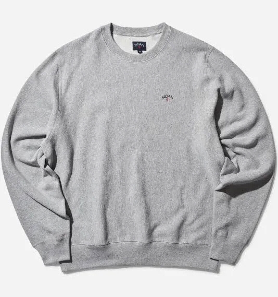Noah Mens Light Gray Classic Cotton Crewneck Sweatshirt sz M