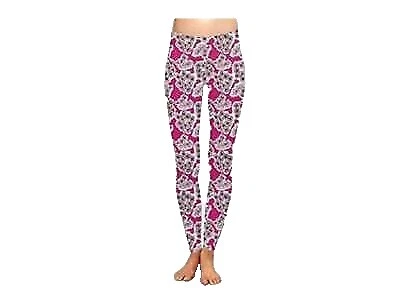 Leggings Rosa Floral de Poliéster para Mujer