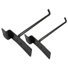 6" Slatwall Hook Panel Display Hooks, 1/4" Thickness Metal, Raw Steel - PACK 2