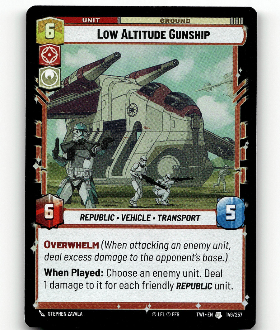 FOIL - Star Wars: Unlimited Low Altitude Gunship - Twilight of the Republic