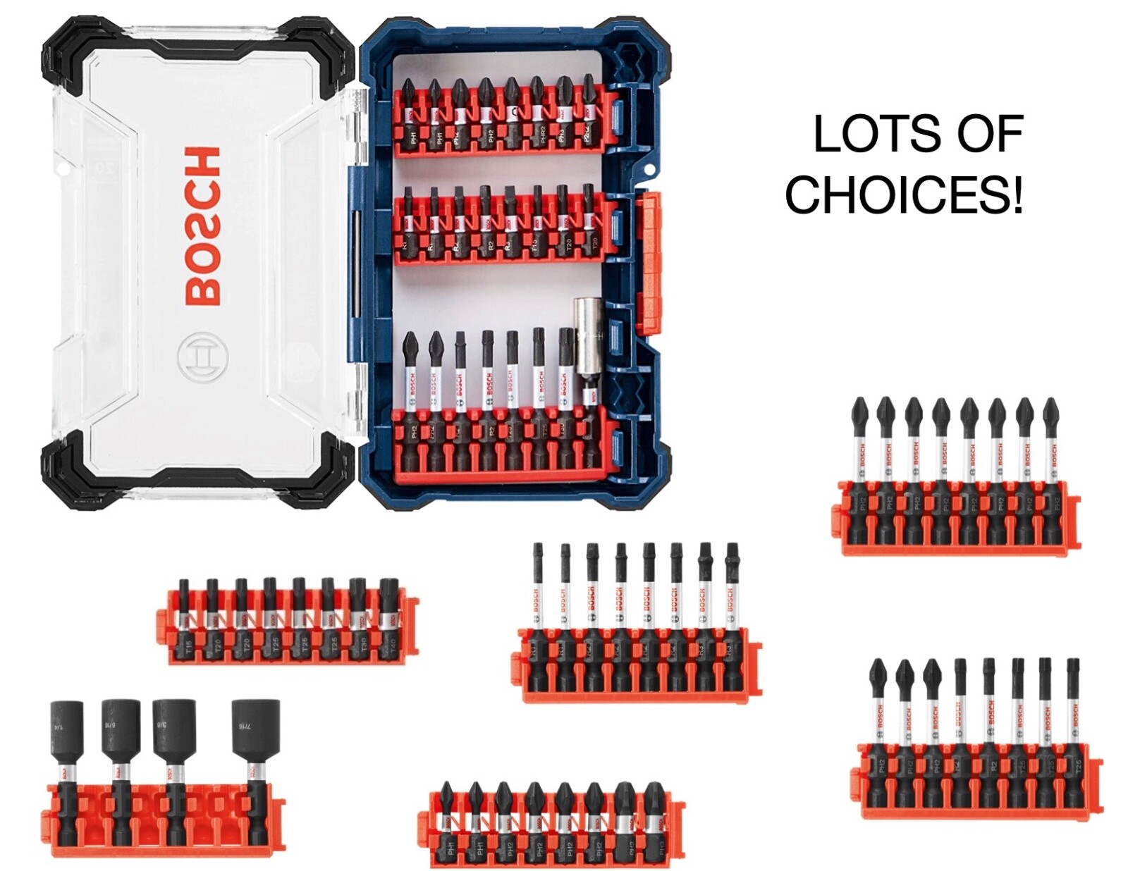 Bosch Impact Tough Power Bits CHOICES Torx, Phillips, Square eBay
