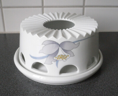 Vintage ARZBERG Porzellan Stövchen Teewärmer Teelichtstövchen mit floralem Motiv