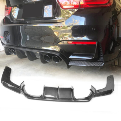 Carbon Fiber Rear Bumper Diffuser Lip Spoiler for BMW F80 M3 F82 F83 M4 2014-19