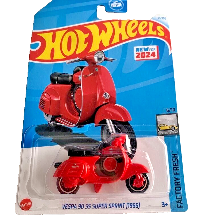 HOT WHEELS 2024 VESPA 90 SS SUPER SPRINT(1966) MONZA RED 71/250