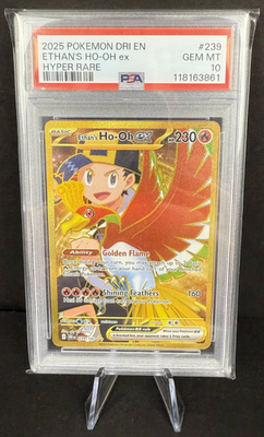 Ethan's Ho-Oh ex 239/182 Hyper Rare Destined Rivals PSA 10 GEM