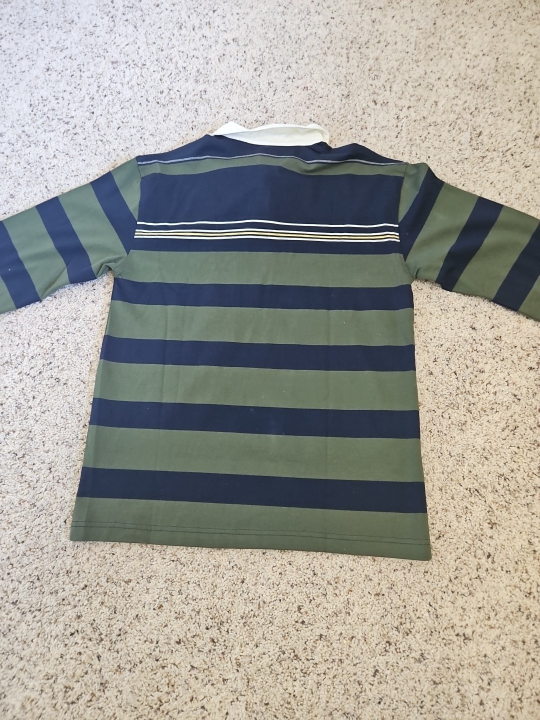 Vintage New W/ Tags Y2K Tommy Hilfiger Long Sleeve Striped Rugby Polo Shirt Sz L