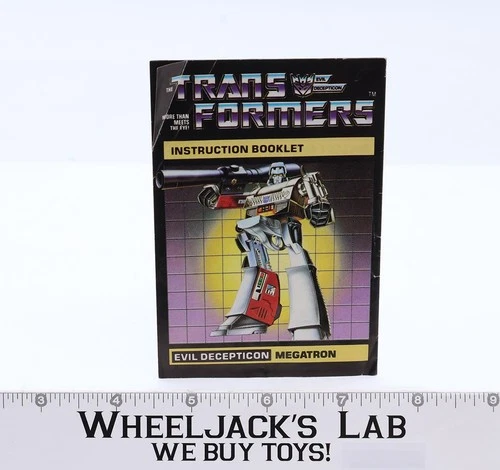 Megatron Action Figure Vintage Instruction Manual 1984 Hasbro G1 Transformers