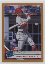 2019 Panini Donruss Rated Rookie Holo Orange David Fletcher #36 1h31